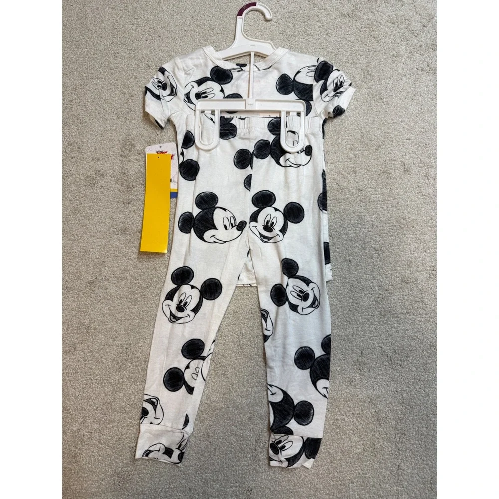 Disney Mickey Mouse Pajama Set Kids Size 3T Short Sleeve Pants - Picture 3 of 3